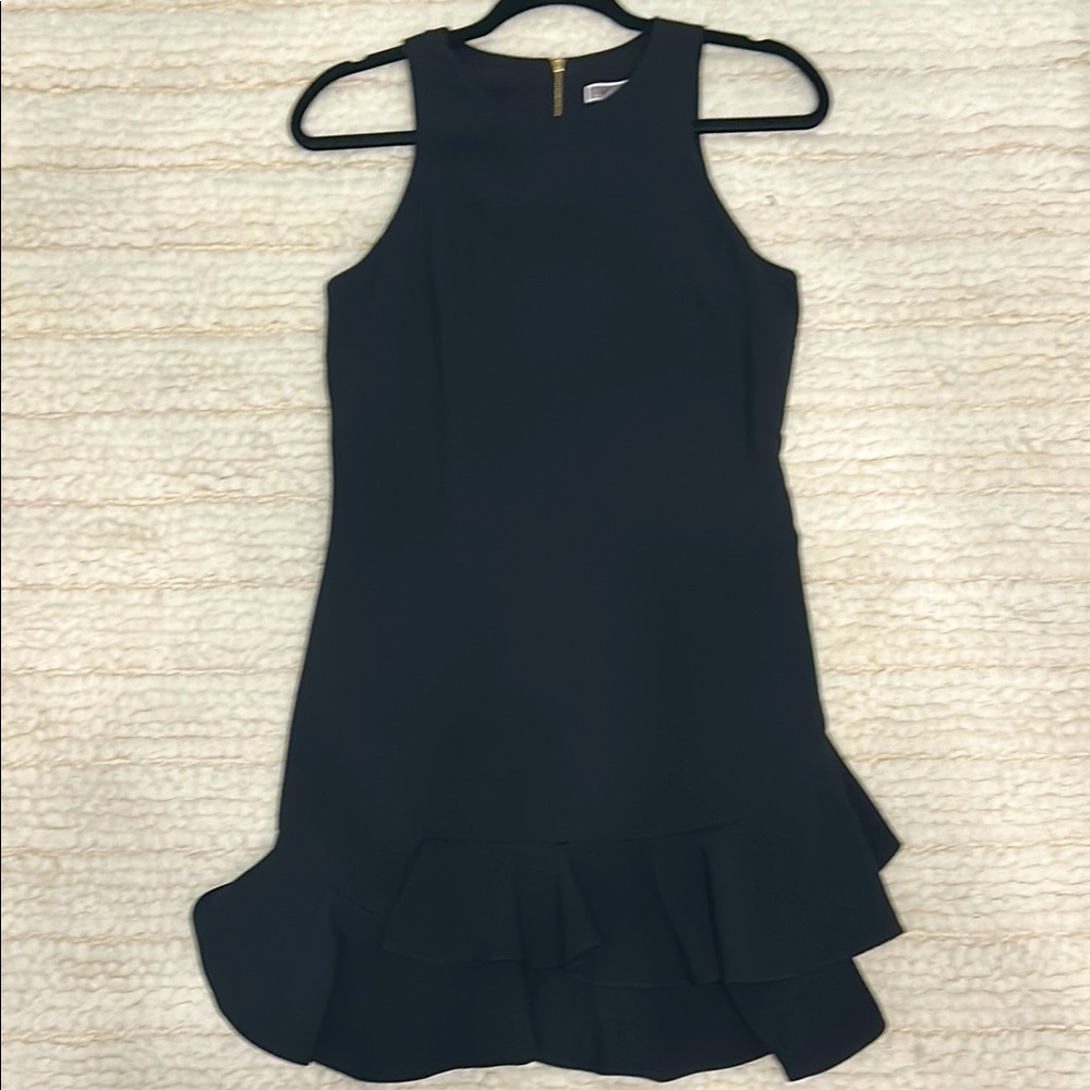 Chelsea28 Black Mini Ruffle Dress